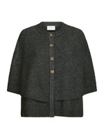 Neo Noir Josei Double Knit Cape - Dark Grey