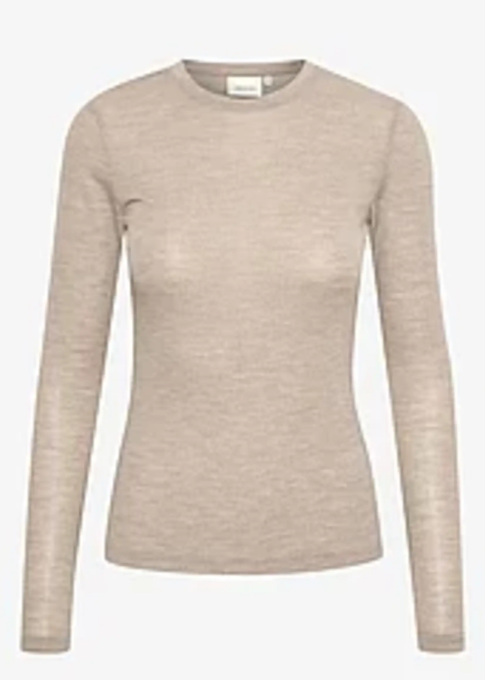 Gestuz NiniaGZ Wool roundneck - Sand Melange