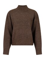 Neo Noir Paulina Knit Blouse - Brown Melange