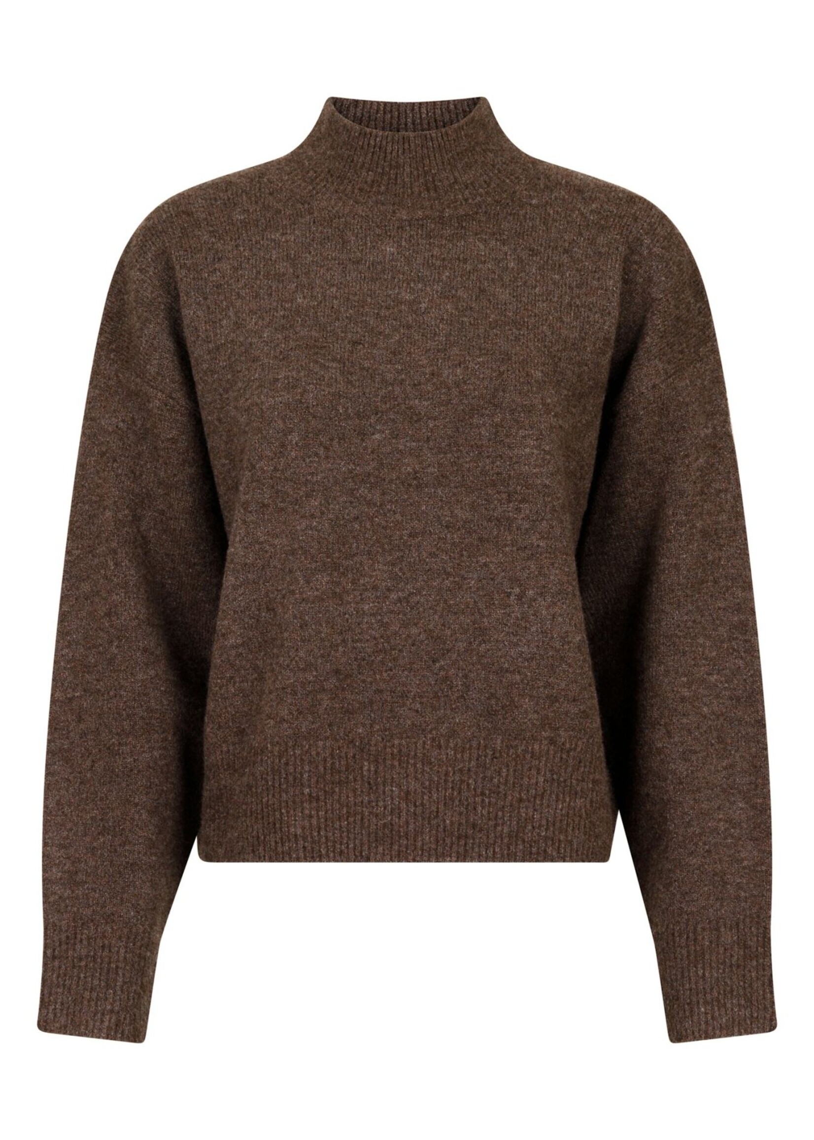 Neo Noir Paulina Knit Blouse - Brown Melange