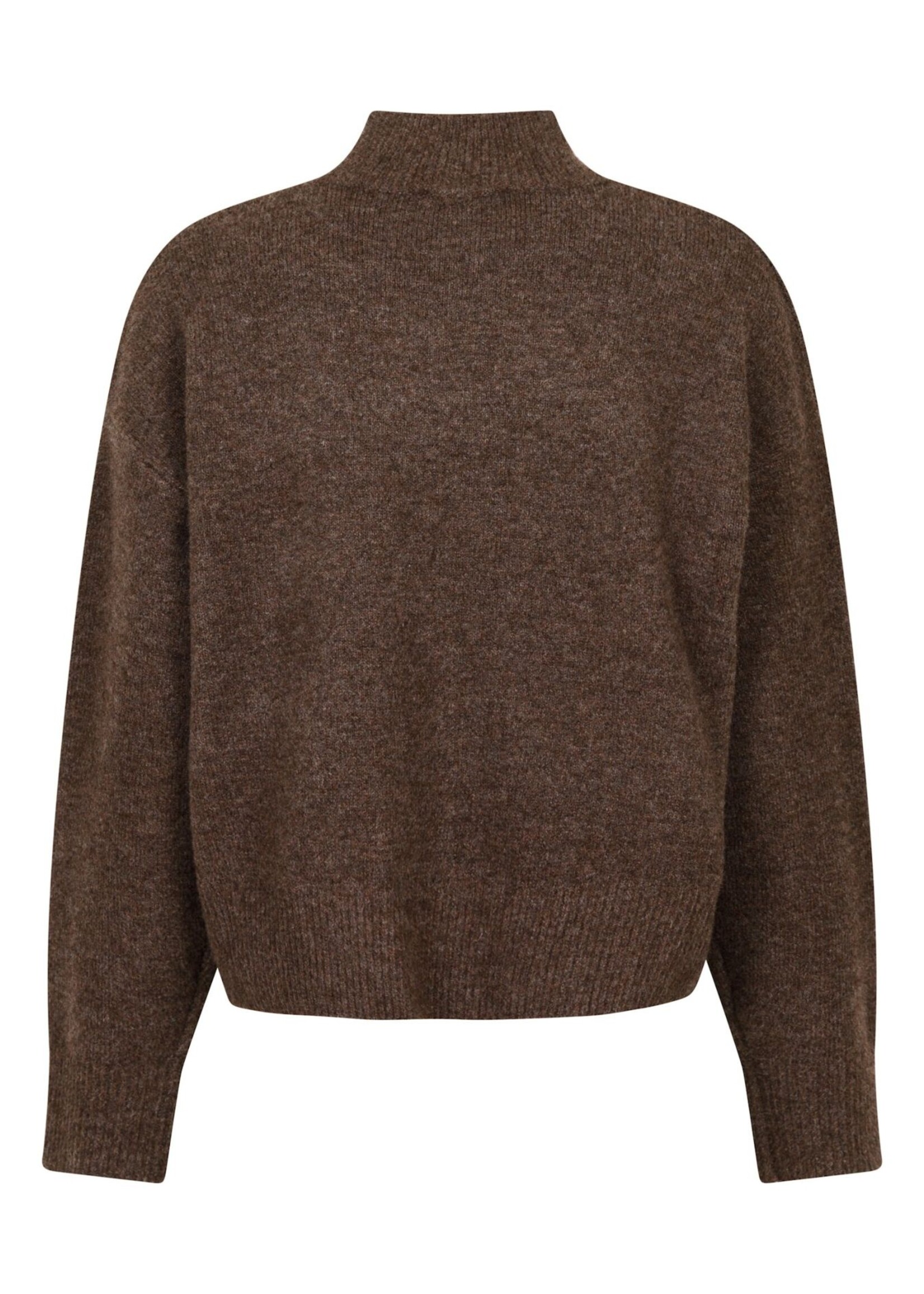 Neo Noir Paulina Knit Blouse - Brown Melange