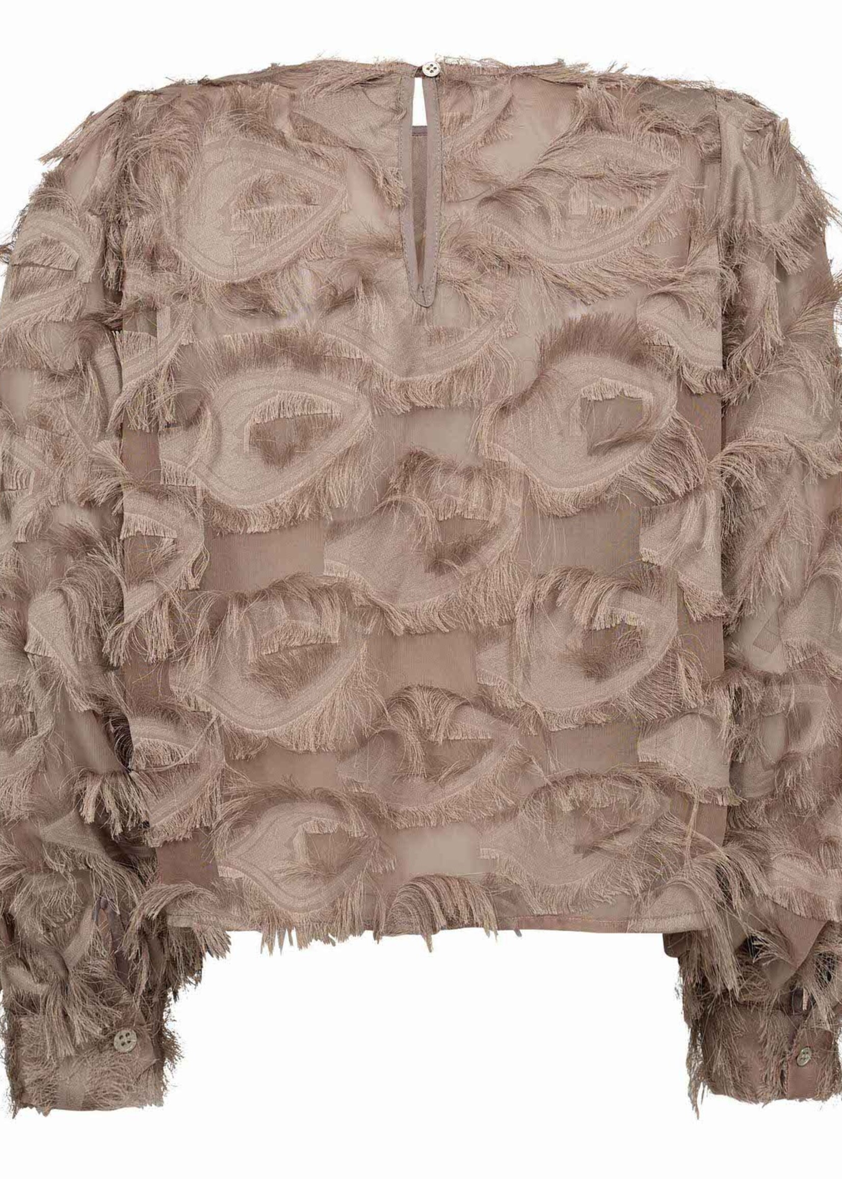 Co’Couture SyraCC Structure Blouse - Walnut