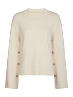Neo Noir Nello Button Knit Blouse - Ivory