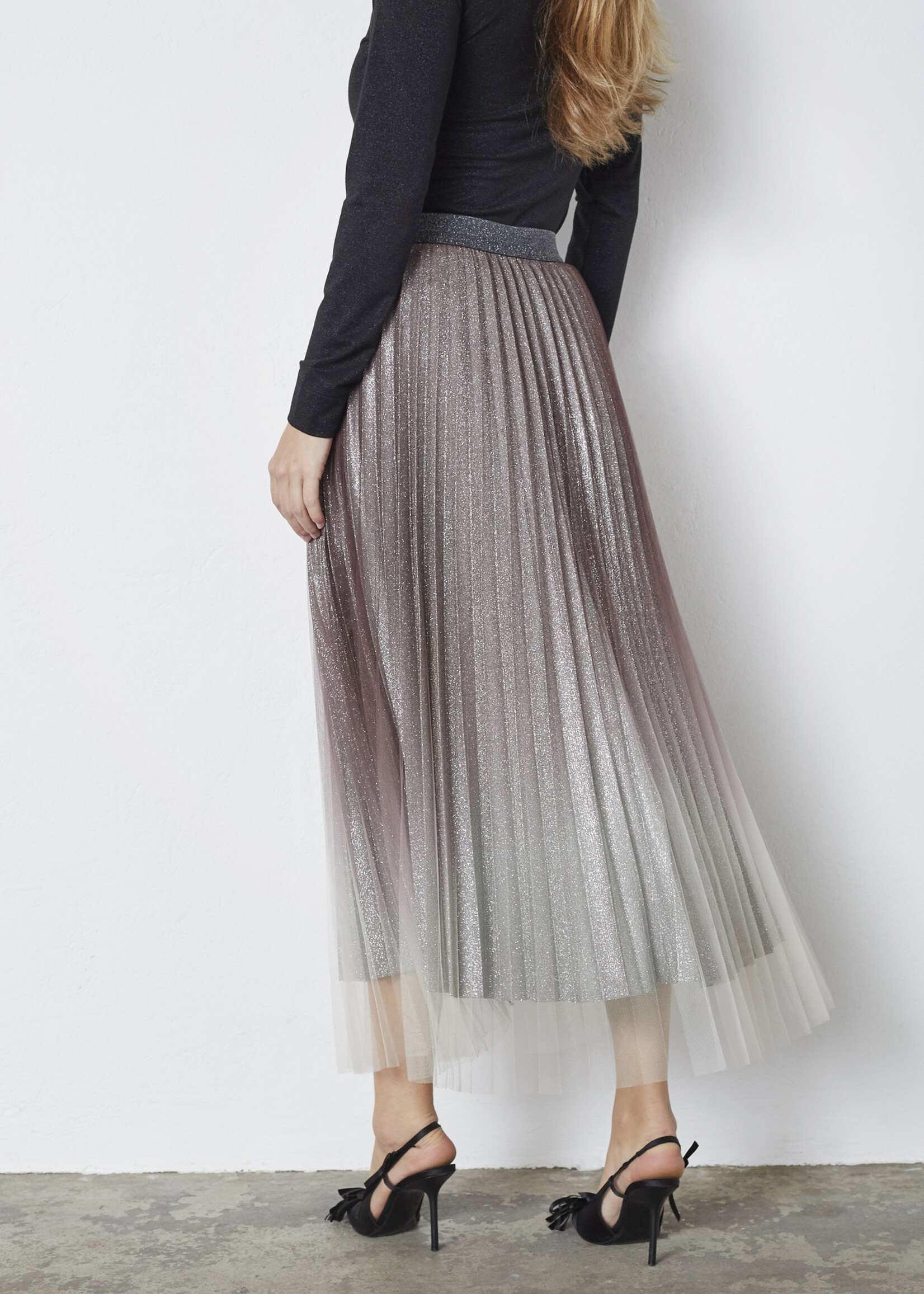 Co’Couture GlitterCC Plissé Skirt