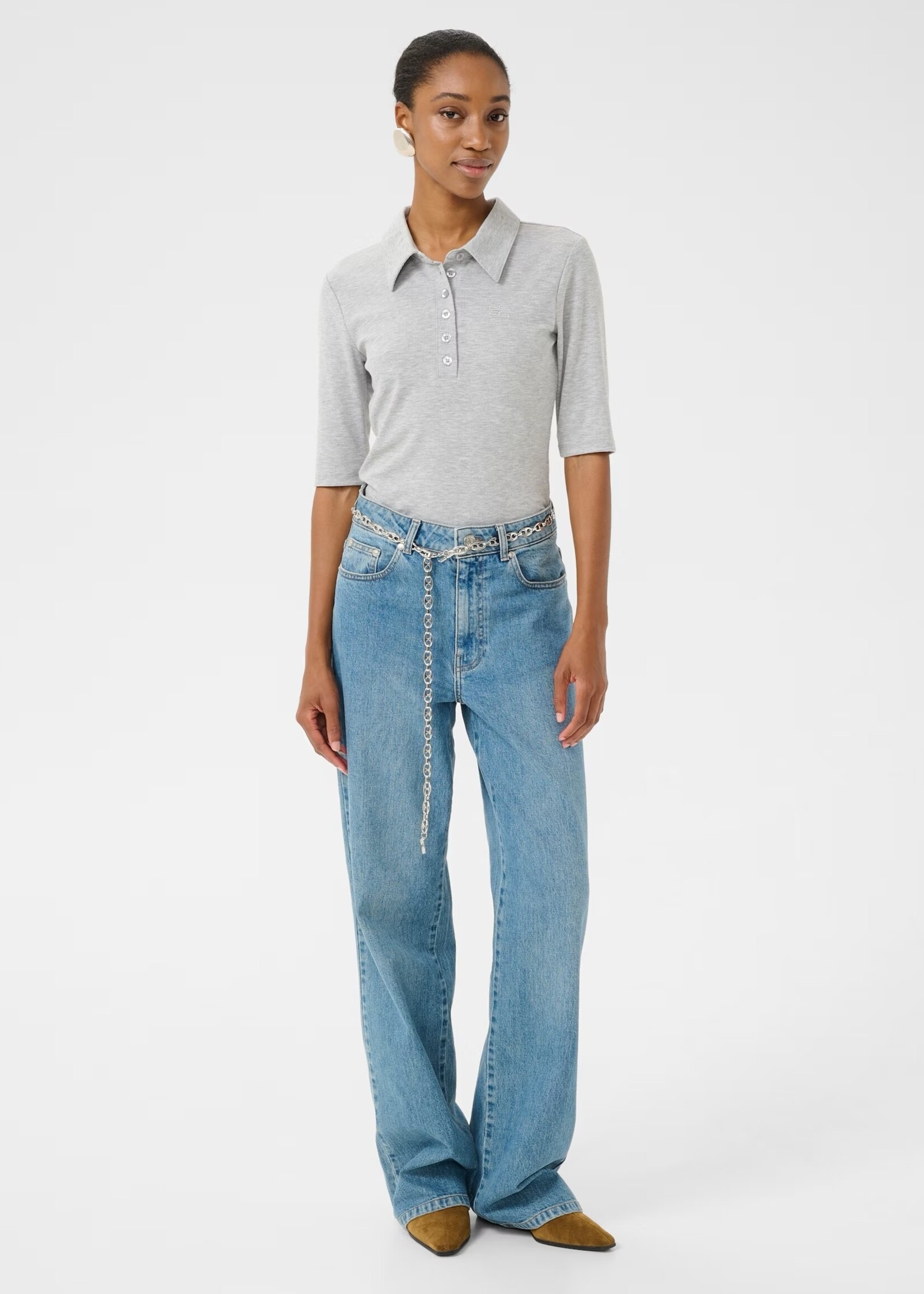 Gestuz GZdrew polo mel top - Grey