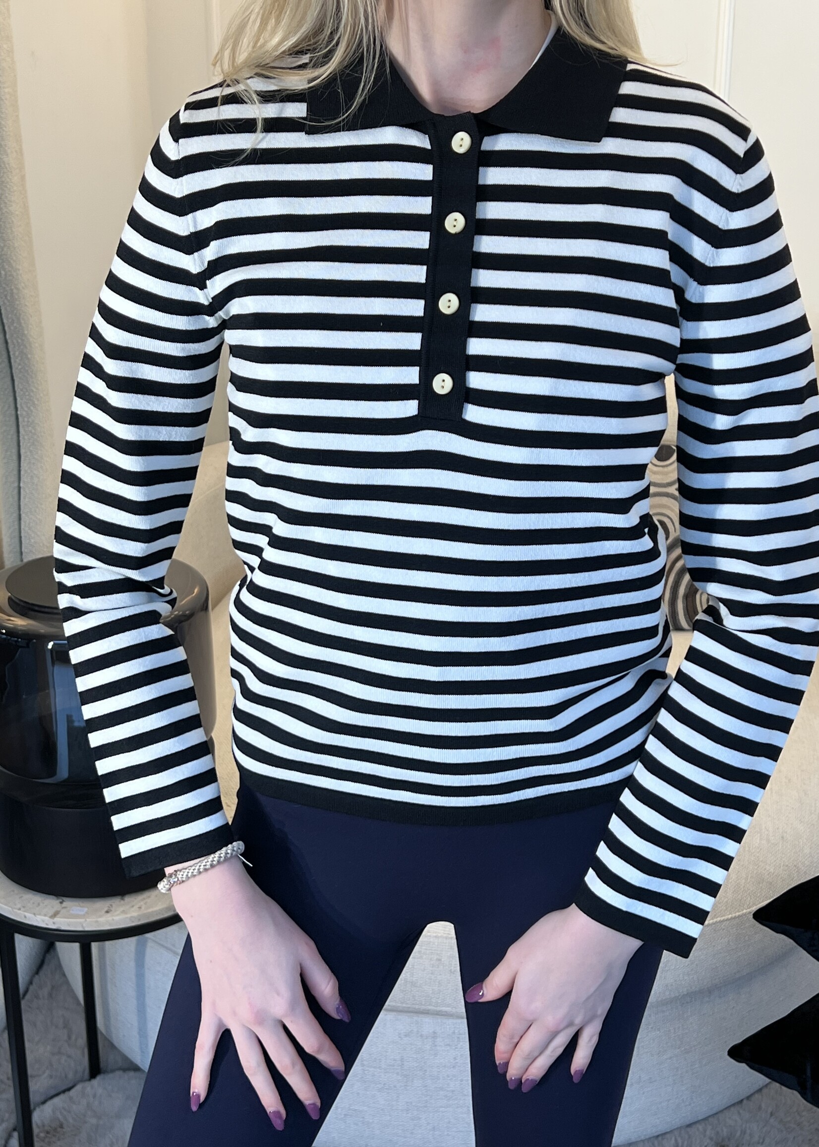 Fabergé Fashion Molly Polo - Stripe Black / White