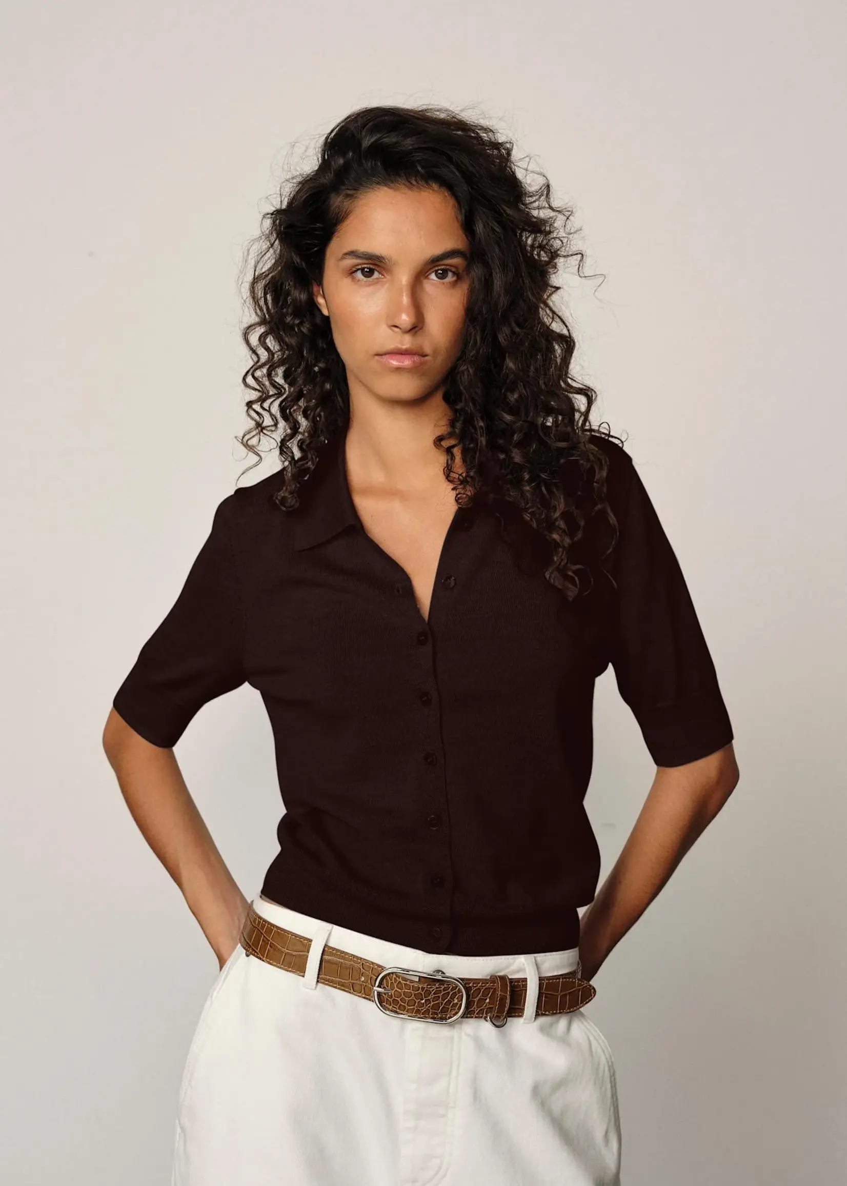 Herskind Kaspar Knit Cardigan - Mahogany