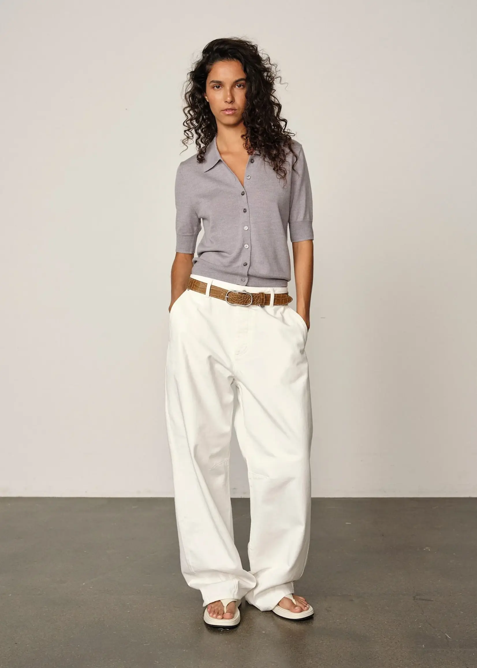 Herskind Kaspar Knit Cardigan - Light Grey