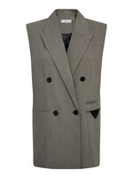 Nicole Triangle Tailor Vest - Beige Melangé