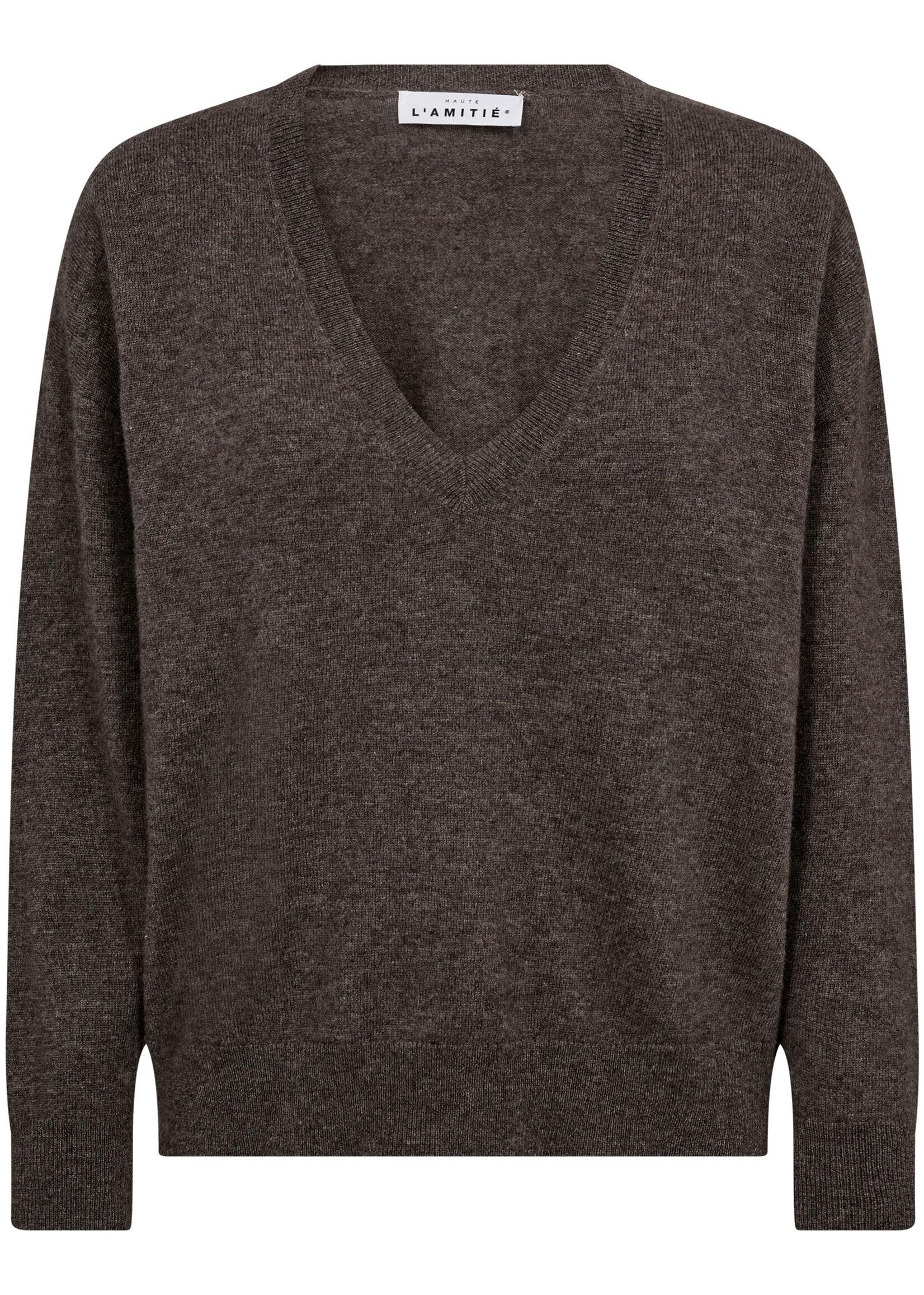 Cash V-Neck - Mocca Melange