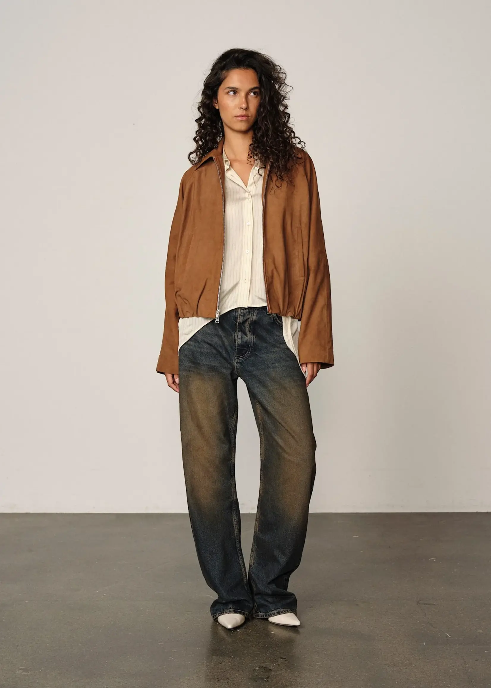 Herskind Ray Suede Jacket - Cognac