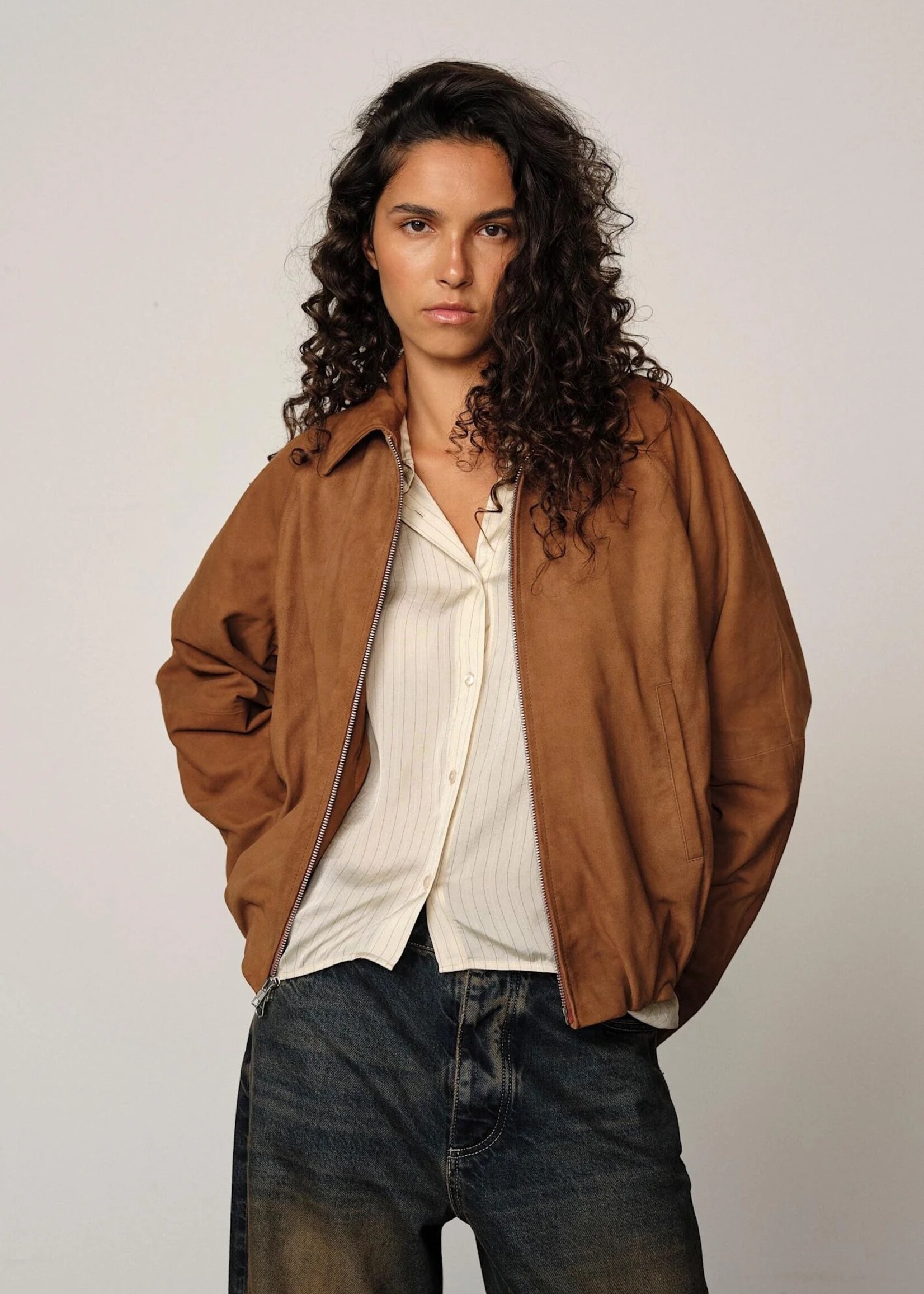 Herskind Ray Suede Jacket - Cognac