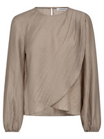 Co’Couture ConnyCC Drape Blouse - Mink