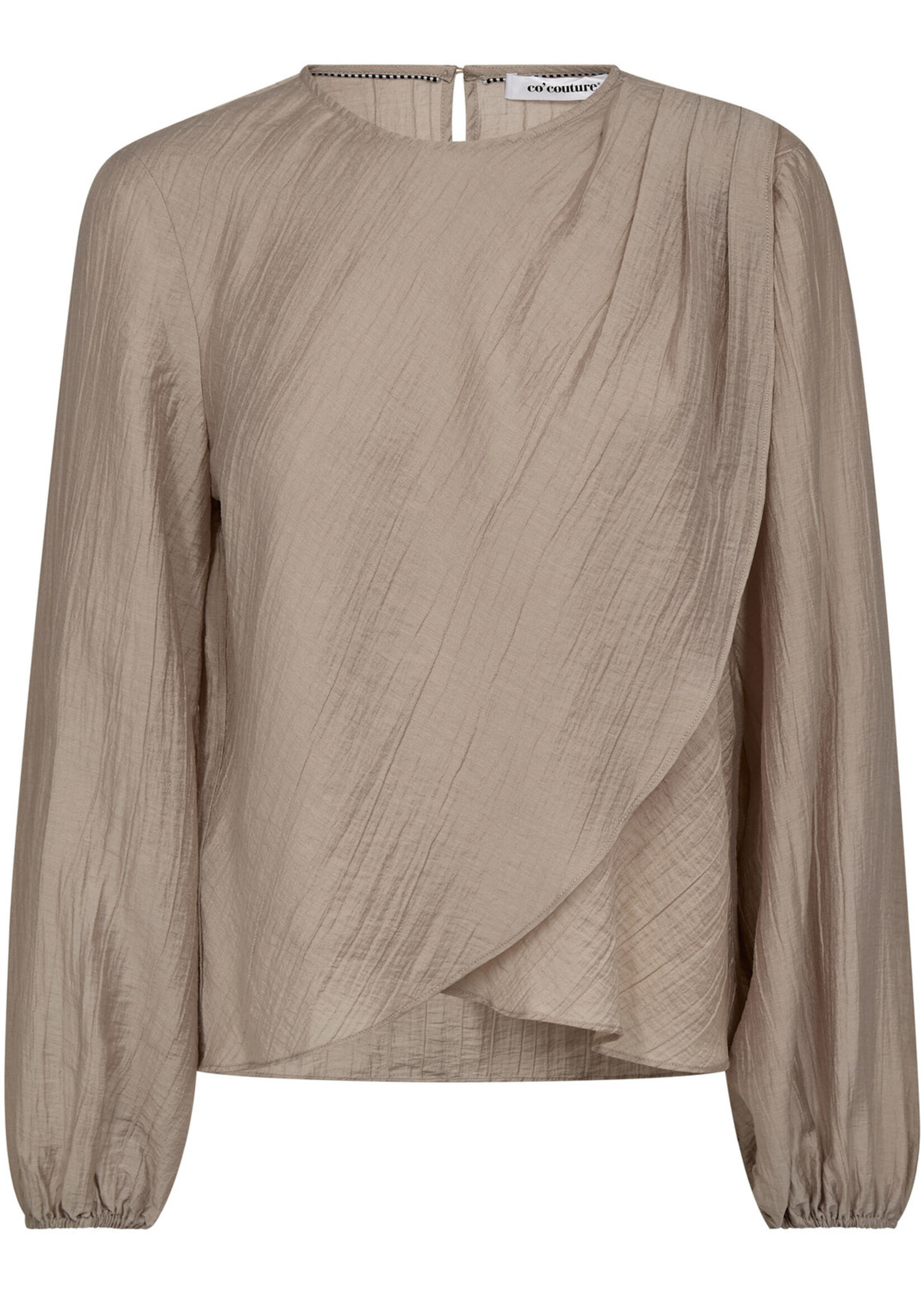 Co’Couture ConnyCC Drape Blouse - Mink