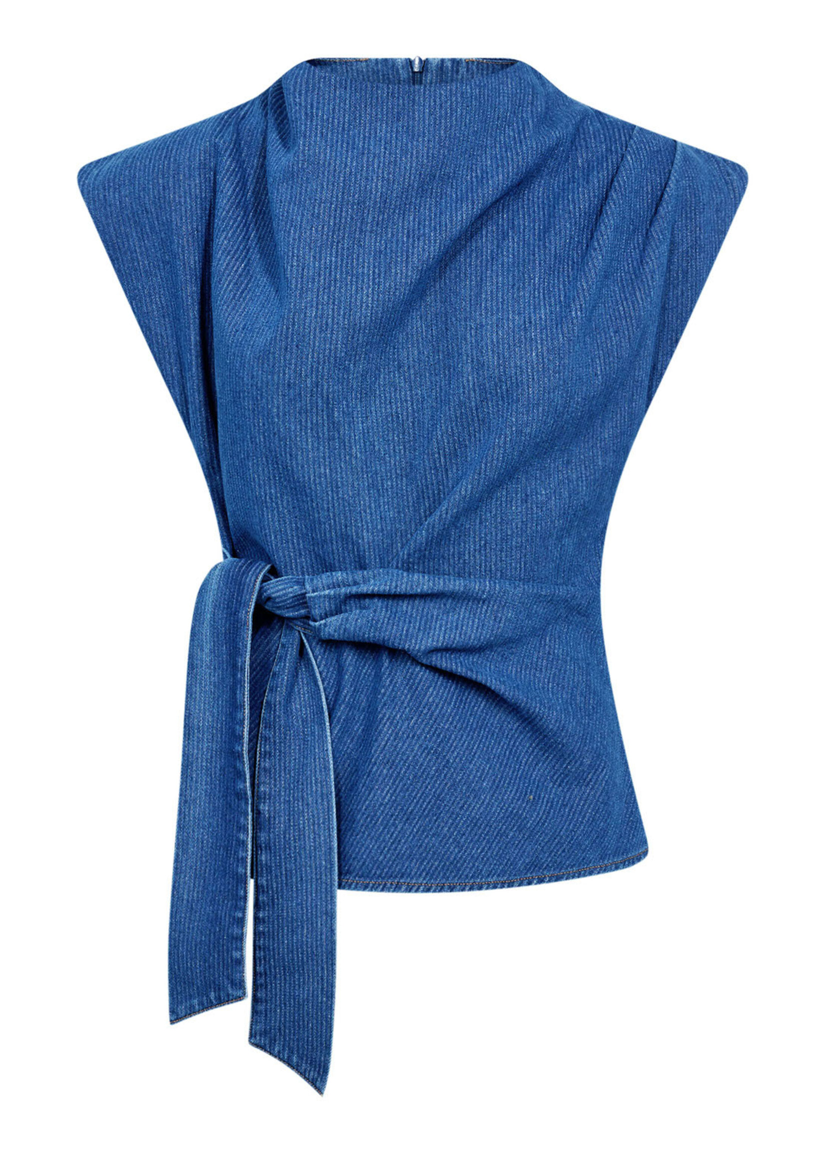 Co’Couture KimmyCC Pleat Top - Dark Denim