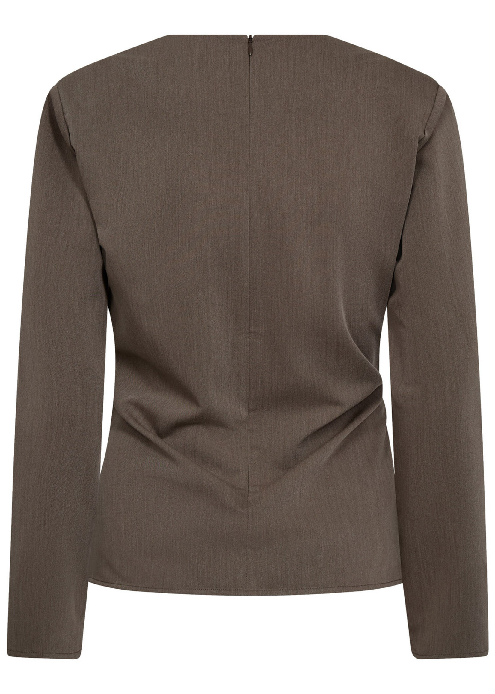 Co’Couture TengaCC Pleat Blouse - Walnut