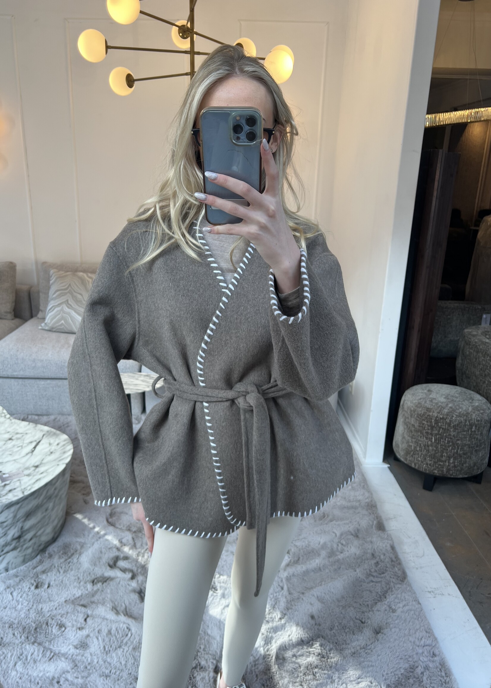 STUDIO AR ELYSIA Wool blend - Almondine