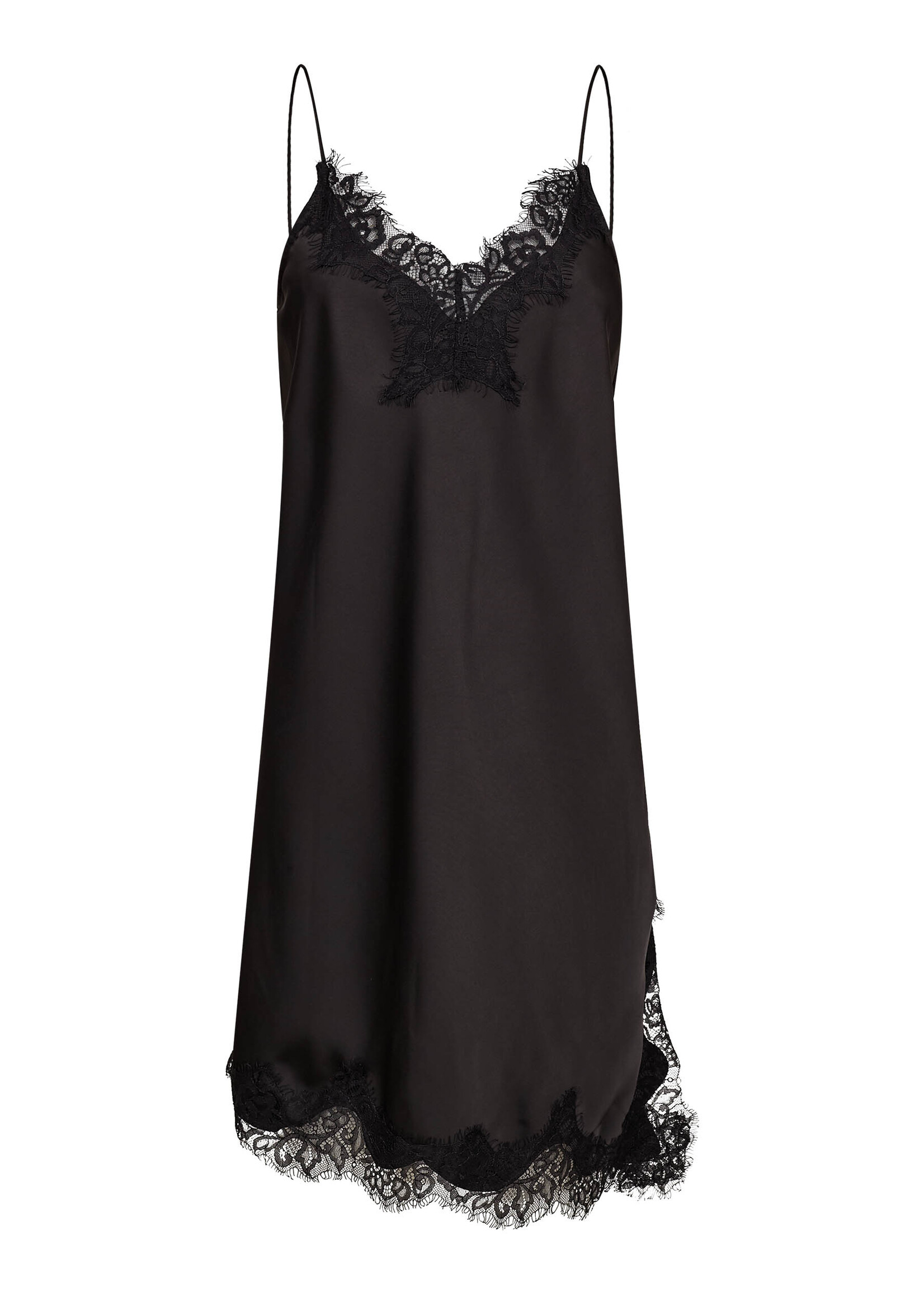 Naomi Asym Lingerie Dress - Black
