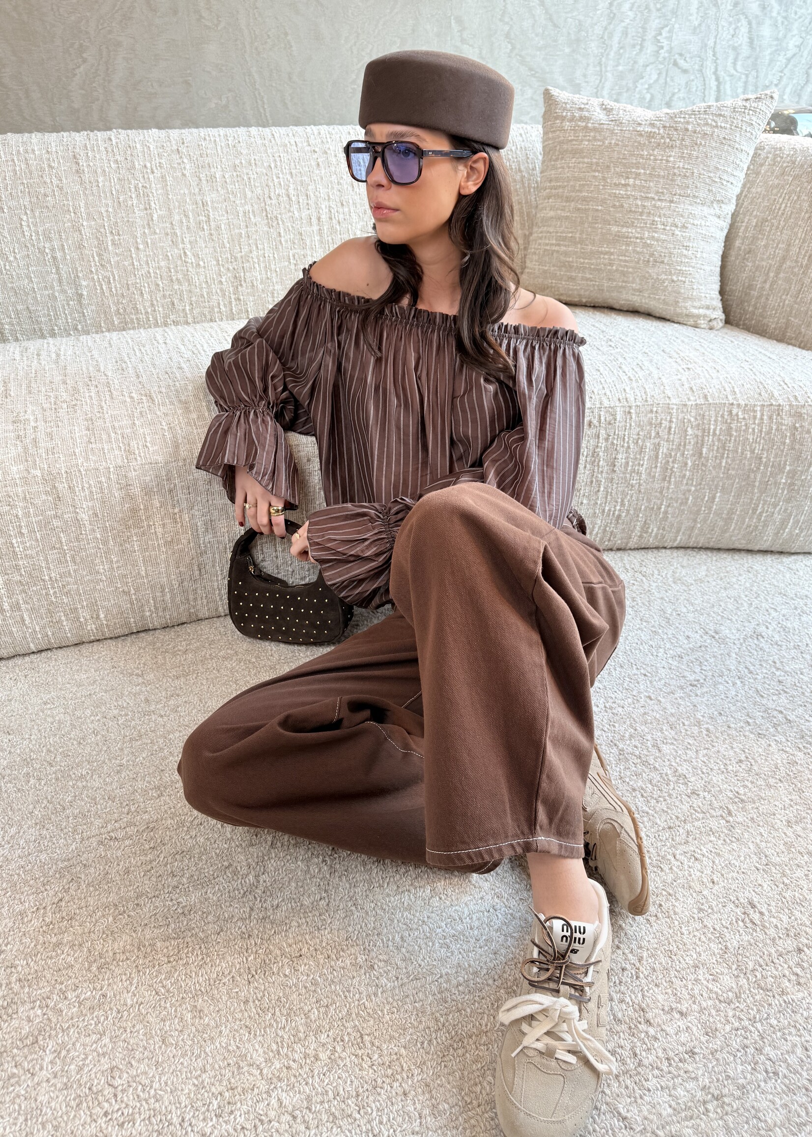 Fabergé Fashion Olivia Blouse - Brown