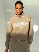 The Lola Club JAYLA - HALF ZIP SWEATER - SAND