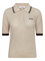 Co’Couture LueCC Pointelle Polo Knit