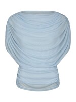 Neo Noir Cottuna Drapy Mesh Top - Light Bleu
