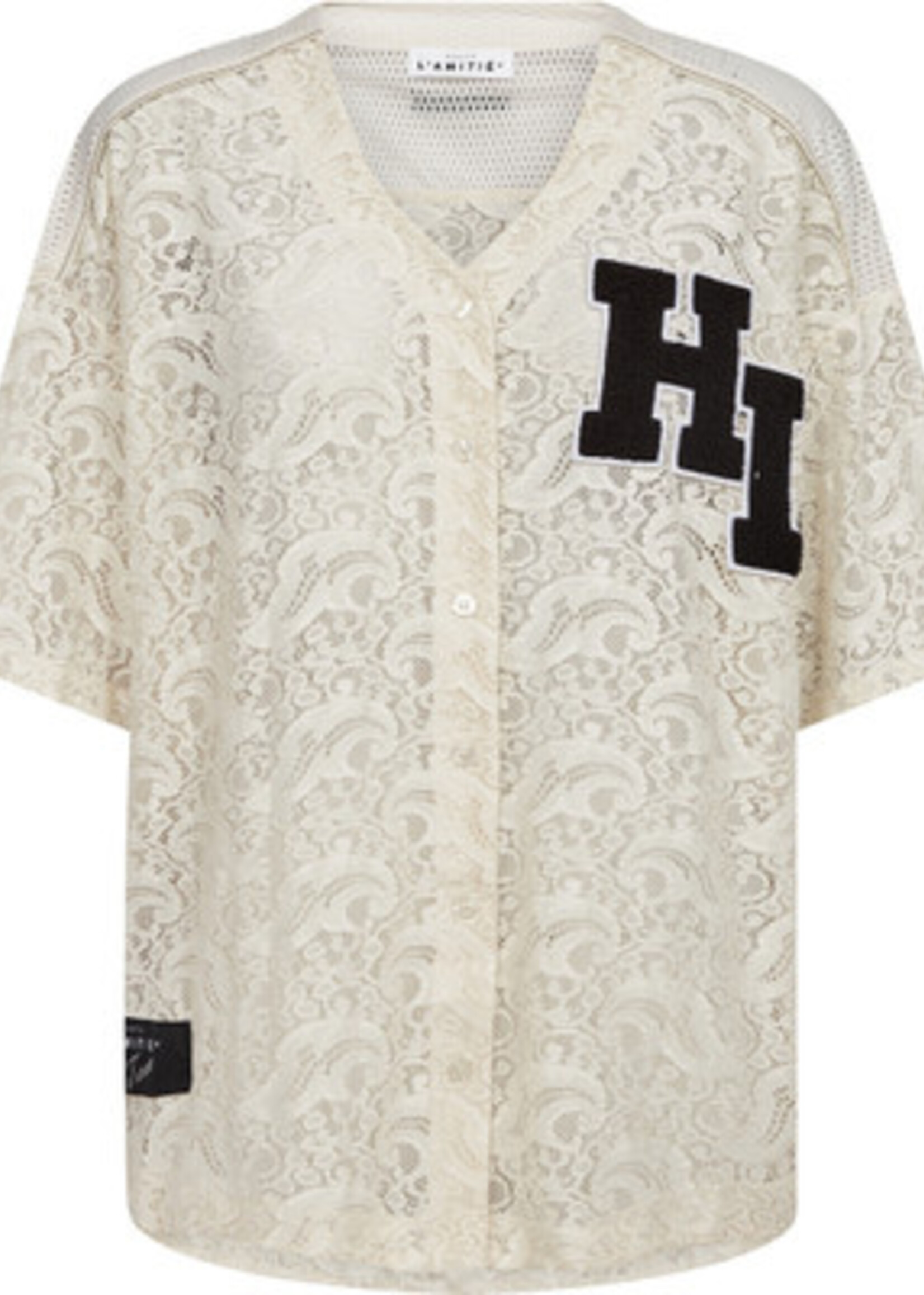 Court Lace Tee - Pearl