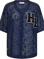 Court Lace Tee - Navy