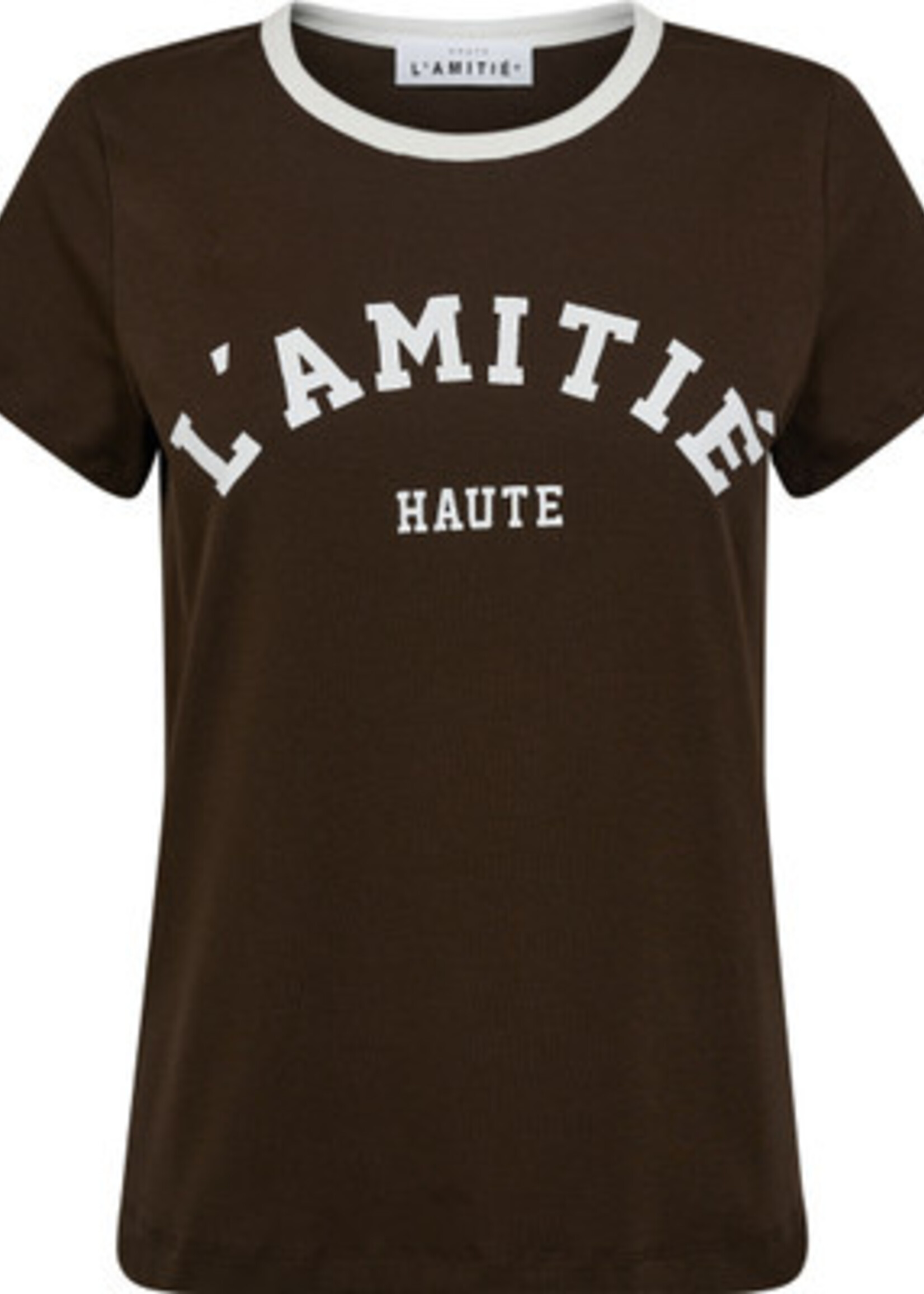 Neckline Logo Tee - Mocca