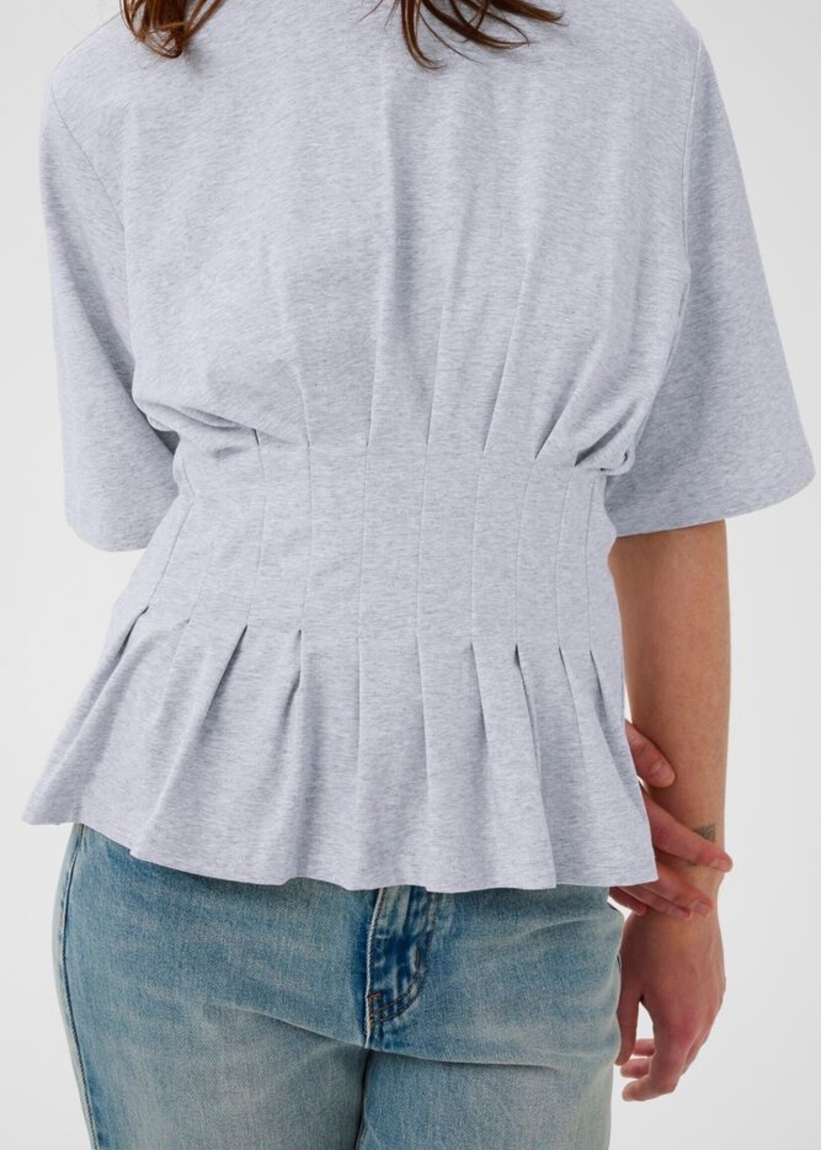 Gestuz GZinez tee - Ultra light grey mélange