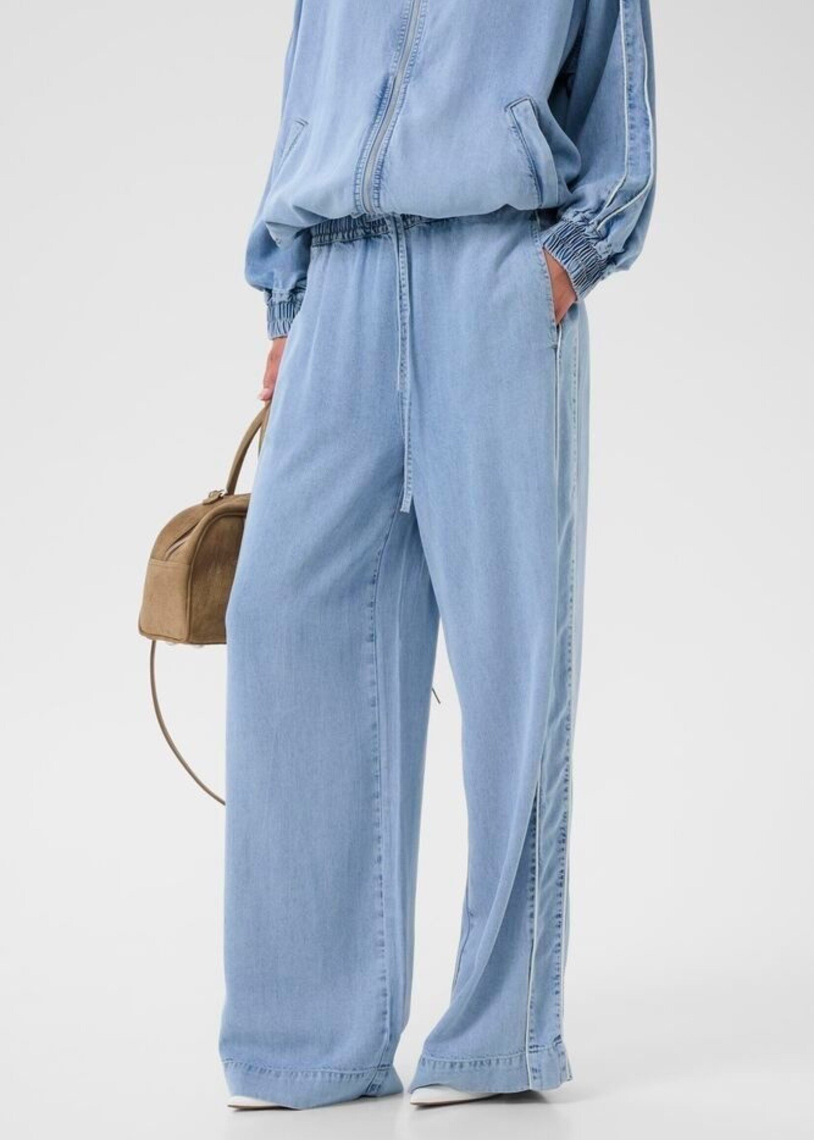 Gestuz GZsea HW pants - Mid denim blue