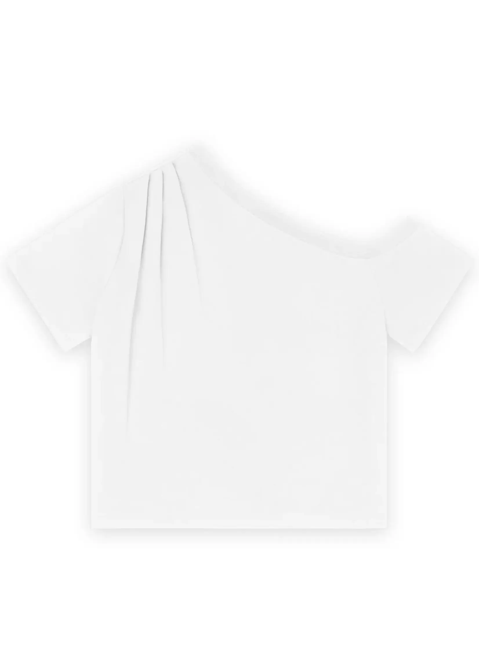 HOMAGE Off Shoulder Top With Pleats - Off White