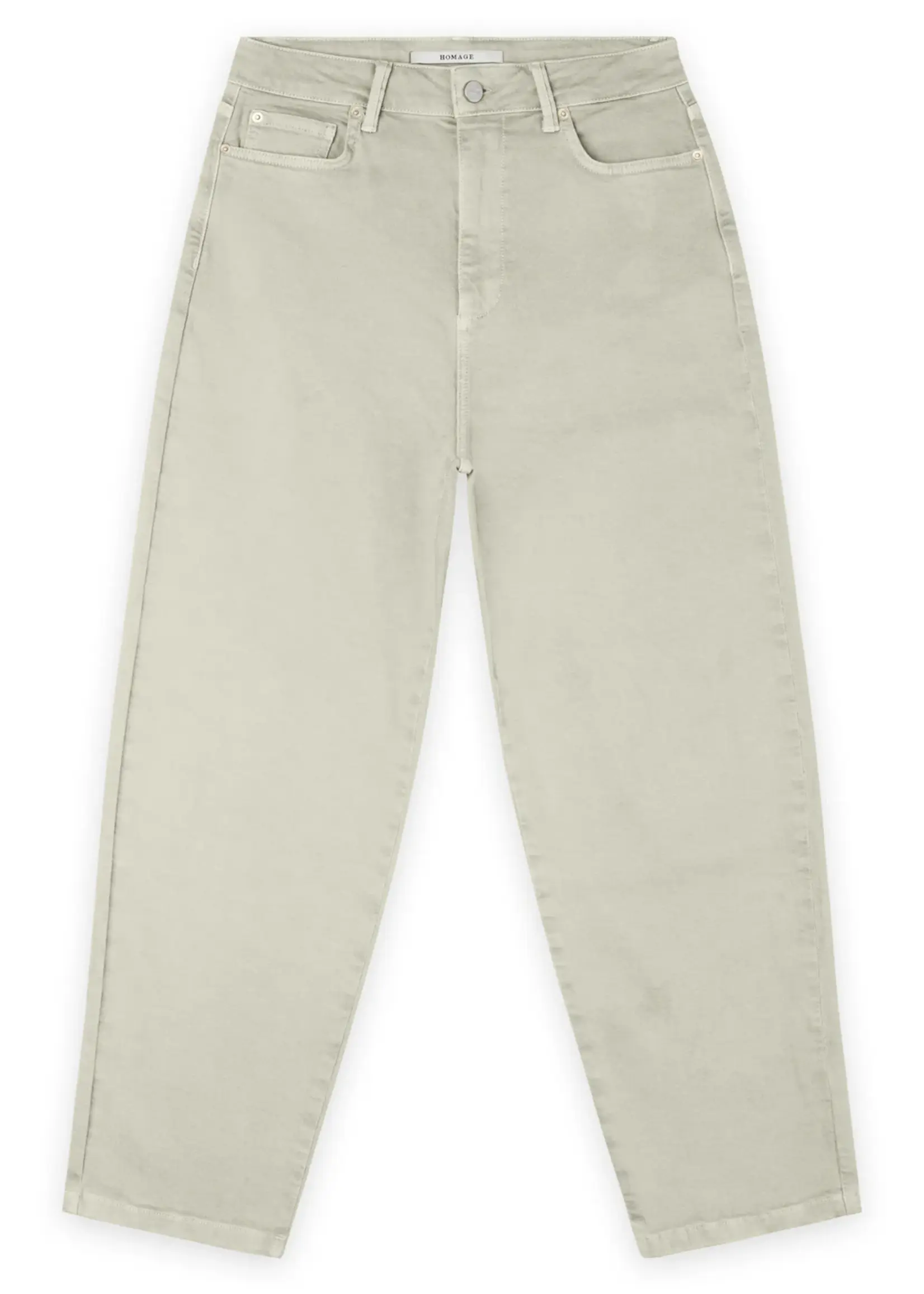 HOMAGE Bella - Colored Baggy Jeans - Washed Pistachio