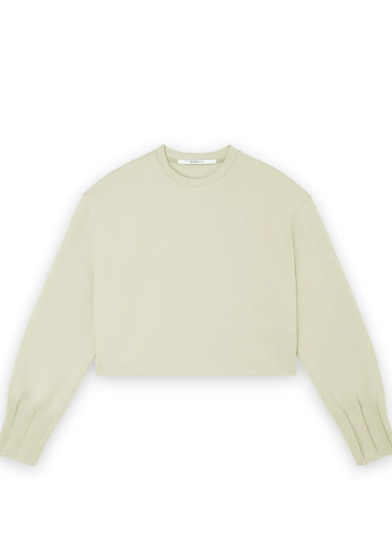 HOMAGE Top With Cuff Details - Pistachio