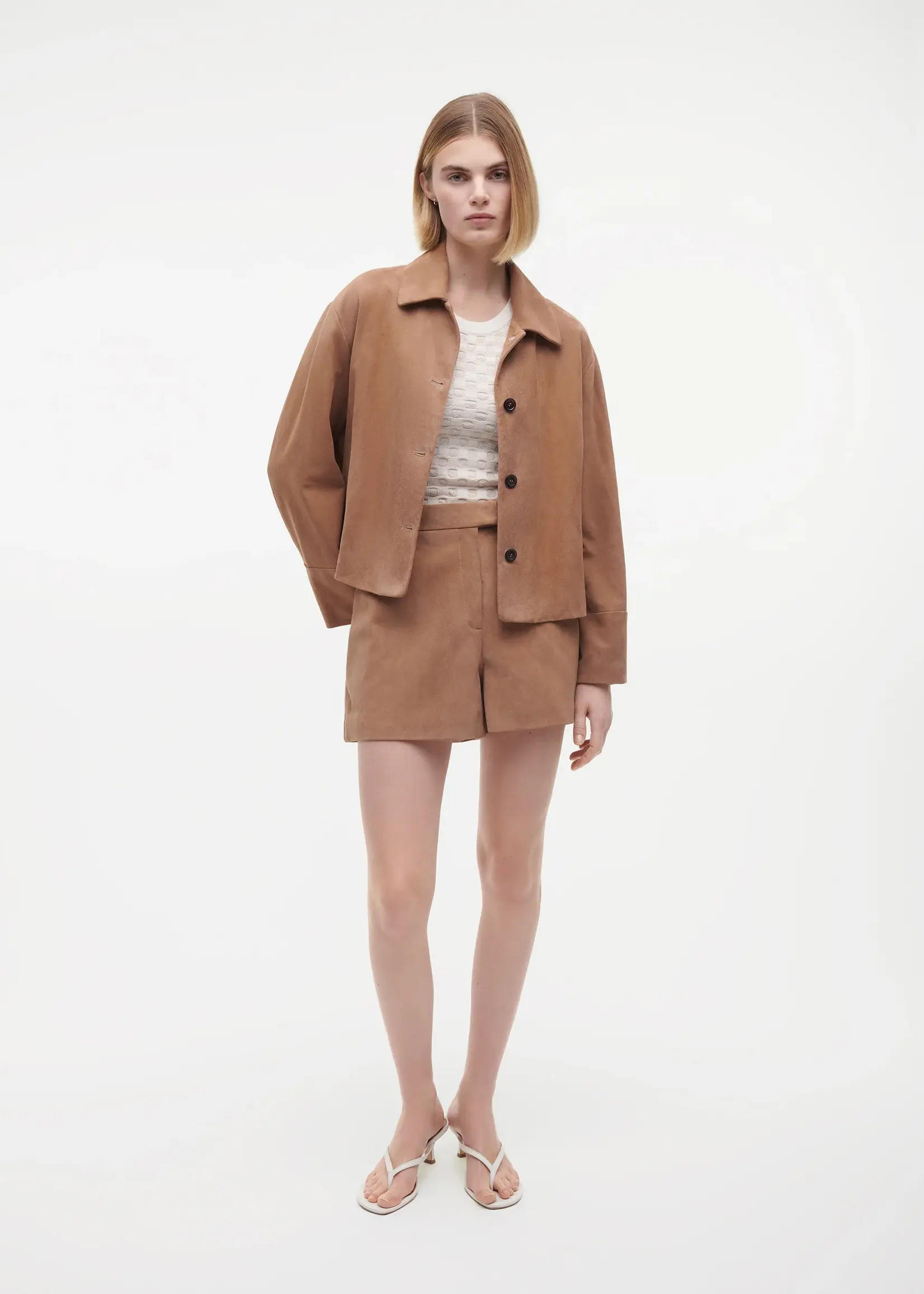 STUDIO AR ELAINE Goat Suede - Mousse