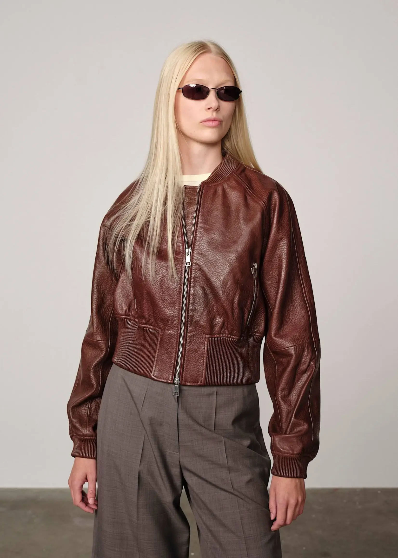 Herskind Dario Leather Jacket - Brown