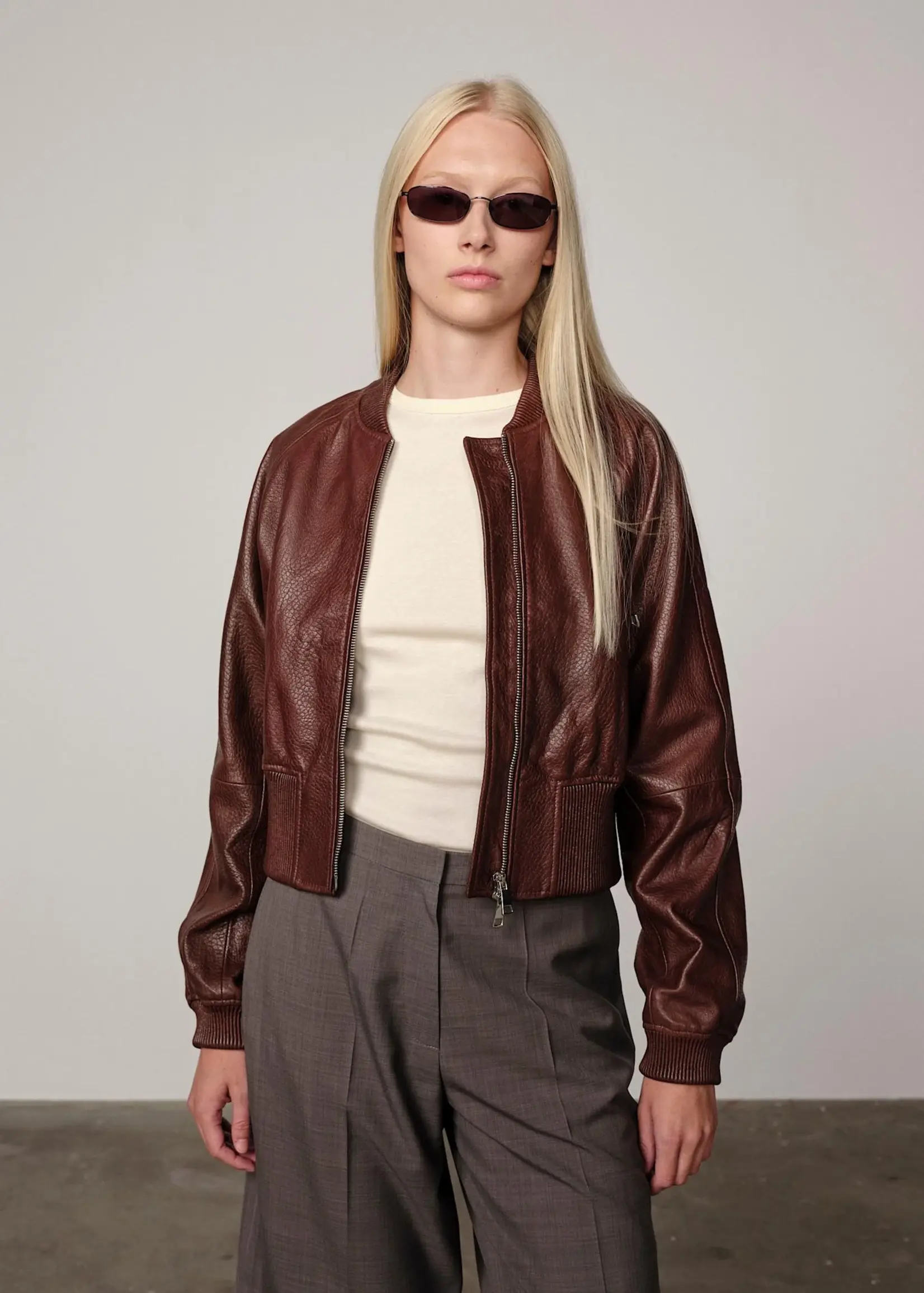 Herskind Dario Leather Jacket - Brown