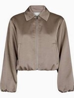 Neo Noir Denielle Heavy Sateen Jacket - Dark Taupe
