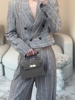 63-1016-MOCCA - Stripe Jacket