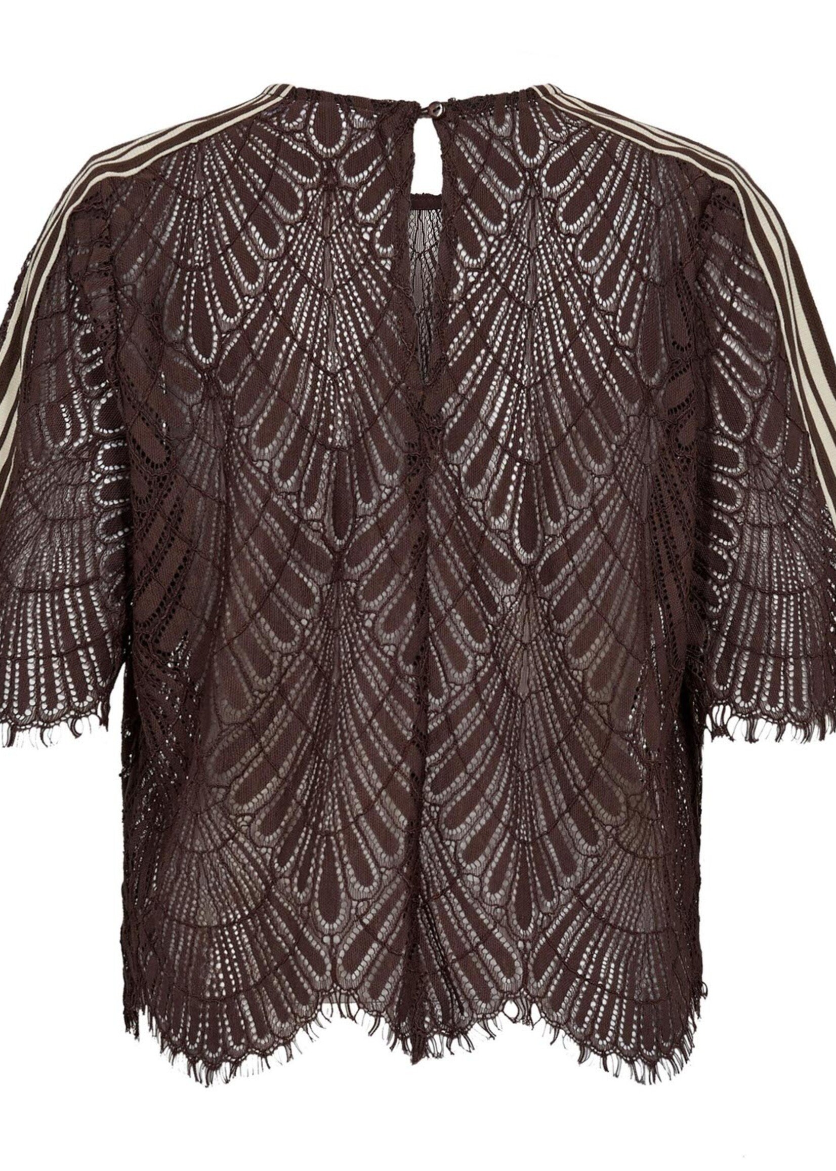 Co’Couture LetiCC Lace Blouse - Dark Brown