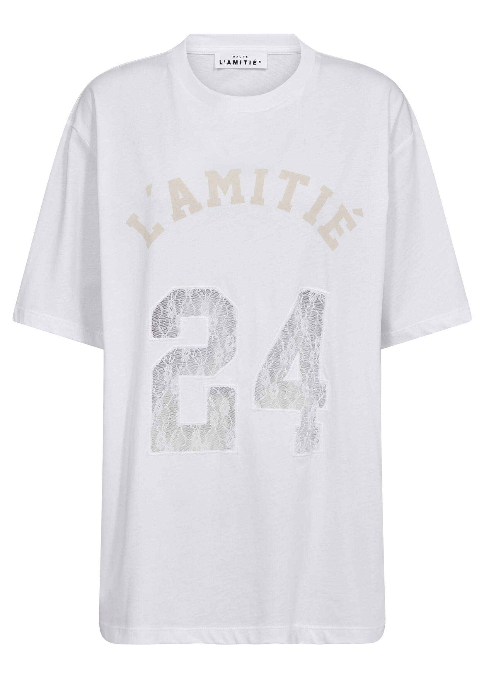 24 Lace Number Tee - White