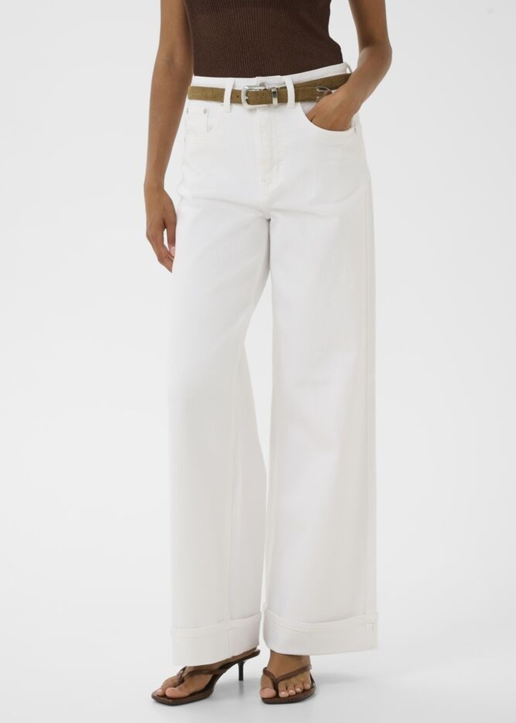 Gestuz GZlivia HW jeans - White Wash