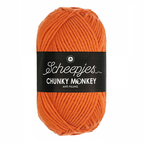 SCHEEPJES Scheepjes Chunky Monkey 100g - 1711 Deep Orange SCHEEPJES Scheepjes Chunky Monkey 100g - 1711 Deep Orange