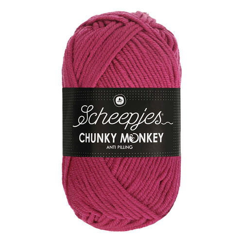 SCHEEPJES Scheepjes Chunky Monkey 100g - 1827 Deep Fuchsia SCHEEPJES Scheepjes Chunky Monkey 100g - 1827 Deep Fuchsia