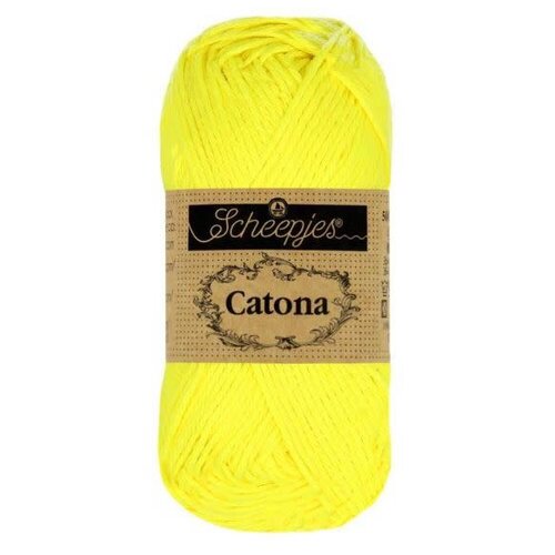 SCHEEPJES Scheepjes Catona 50g - 601 Neon yellow