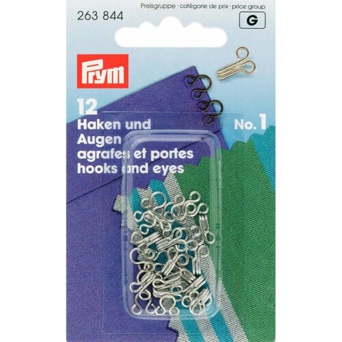 PRYM HAKEN EN OGEN NR.1 ZILVER PRYM HAKEN EN OGEN NR.1 ZILVER