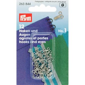 PRYM PRYM HAKEN EN OGEN NR.1 ZILVER