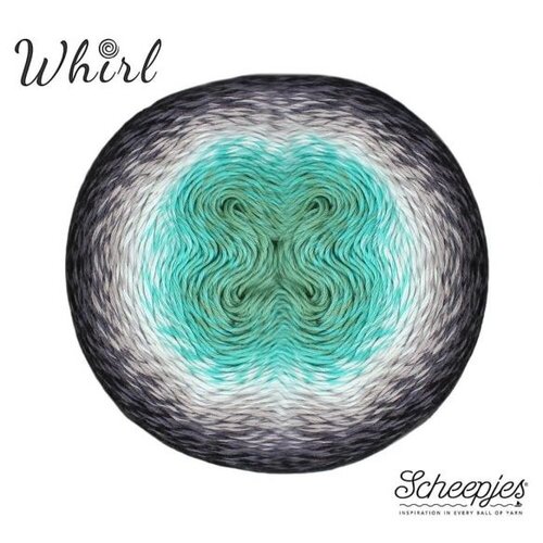 SCHEEPJES Scheepjes Whirl 1000 m - 785 Minty Black Velvet