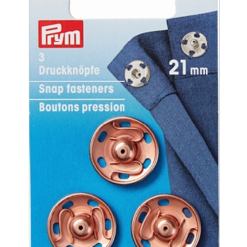 PRYM PRYM AANNAAIDRUKKNOOP MESSING 21MM ROSEGOLD