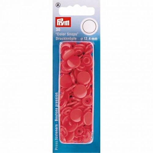 PRYM PRYM DRUKKNOPEN 12.4MM ROOD